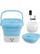 angry bee Portable Washing Machine, Mini Folding Washer and Dryer Combo,with Small Foldable Drain Basket for Underwear, Socks, Baby Clothes, Travel, Camping, RV, Dorm, Apartment (BLUE)