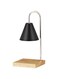 WDLY Candle Warmer Lamp, 35 W Electric Wax Candle Melt Warmer Light with Dimmer Switch&amp; Crystal Lampshade&amp; Wooden Base for Home Decor,Black