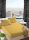 Golden Striped Bed Sheet Sets Cotton 3 Piece Set Deep Pocket 200x200+35cm