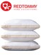 3 Pieces Golden Line Double Piping Pillow White 50x70cm Made in Uae