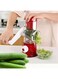 SK RADIX 3 in 1 Round Drum Mandolin Manual Food Chopper Fast Fruit Cutter Cheese Grater Stainless Steel Nut Grinder Cocunet Shreder Vegetable and Fruit Slicer And Shreder (RED)