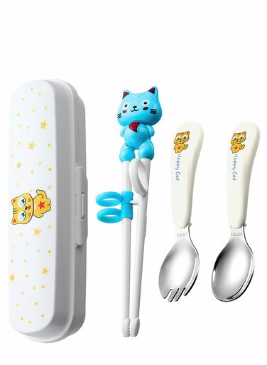 Kids Training Chopsticks, 1 Pair Children, Easy to Use Right Learning for Beginners, Anti-Dislocation Buckle Design, Includes Portable Box
