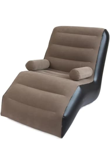 Inflatable Couch Air Sofa Portable: S-Shape Inflatable Bed with Household Inflatable Lounge Chair.