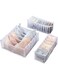SKEIDO 3Pcs Collapsible Storage Boxes Bra Underwear Closet Organizer Foldable Container Case Drawer Divider for Necktie Bra Sock Underwear Organizer Home Closet Organizer Boxes Storage Holder-White