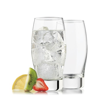 Libbey Tumblers Arbor Beverage Glasses &ndash; 355ml Everyday Glasses &ndash; Classic Design, Durable &amp; Versatile &ndash; Set of 6