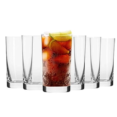 Libbey Hi-Ball Glass &ndash; 266ml (9 oz) Clear Tumbler &ndash; Durable, Stackable Glassware &ndash; Set of 6 &ndash; Model #2325IN