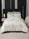 Printed Duvet Set, Queen Size Fits 180x200 cm - 4-Pcs Bed Set, Brushed Microfiber Fabric - 1 Duvet Cover, 1 Fitted Sheet, 1 Pillow Shams, 1 Pillowcases (Filler Not Included)