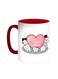 Happy Teeth Family Printed Coffee Mug Red/White 11ounce