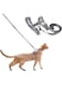 pidan Cat Harness and Leash, Escape Proof Adjustable Cat Harness for Large and Small Cats, Lightweight Soft for Travel, Pet Safe, Grey