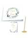 Wedding Guest Book Set Wedding Memory Book Lined Wedding Registry Guestbook with Gold Pen and Holder, Guest Sign in Table Card, Hard Cover with Gold Foil, for Baby Bridal Shower,7x9inch (Eucalyptus)