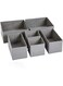 U-HOOME Underwear Drawer Organizers for Clothing, Dresser Drawer Storage Organizer Foldable Clothes Fabric Foldable Dividers, Cabinet Closet Organizers and Storage Boxes for Clothes, Underwear (Grey)