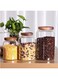 3PCS Large Glass Jar Set with Airtight Lids, Glass Canister Set with Wooden Lids, Glass Food Containers Suit for Kitchen Pantry for Flour, Tea, Coffee Beans, Sugar, Cookies (1250ML +2000ML+3000ML)