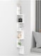 Upgraded Wall Mounted Floating Shelf 15 mm Wood Sheet Thickness Decorative White Rack 20 x 20 x 125 cm