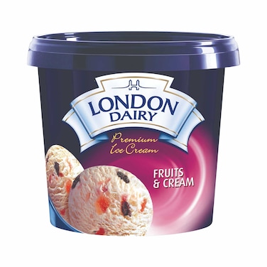 London Dairy Fruits and Cream Ice Cream Tub, 1L