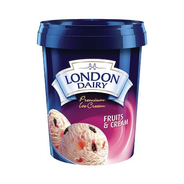 London Dairy Fruits and Cream Ice Cream Tub, 500ml