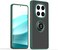 Xiaomi Redmi Note 14 Pro+ Case, Camera Protection Thin Translucent Shockproof Matte Back Cover with 360 rotational Car Mount Magnetic Ring Holder Case For Redmi Note 14 Pro+ 5G (Green)