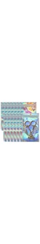 ECVV 100PCS Resealable Storage Bags Holographic Packaging Bags for Jewelry, Snack, Food Storage, Clear Ziplock Bag with Front Window