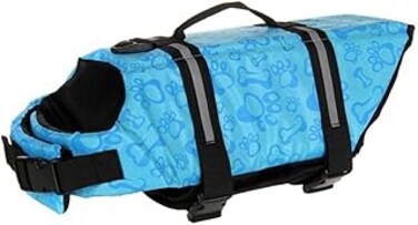 YARNOW Pet Pet Life Vest Blue Jacket Puppy Swimsuit Puppy Swimming Vest Blue Vest Bone Dog Vest Summer Vest Outdoor Vest Jacket Lifeguard Reflective Vest Encrypted Lining