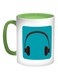 Printed Coffee Mug Green/White/Blue