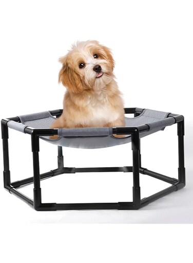 SLEEPHEAD&reg;Raised Cat Bed,Hexagonal Raised Pet Bed, Portable Elevated Dog/Cat Bed， Washable Bed for Cat Dog ，Lightweight Dog Cot Indoor Outdoor Pet Bed Small Camping Gear