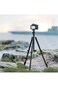 Professional Aluminum Tripod 155cm Height with Phone Mount, 12kg Load Support