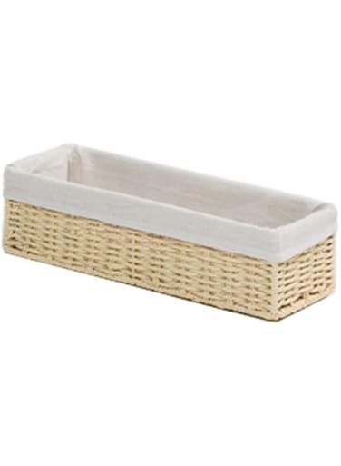 Homesmiths Storage Basket Natural with Liner 32 x 10 x 8 cm