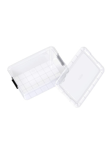 13L Clear Plastic Storage Box With Lockable Lid
