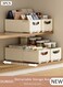3PCS Retractable Storage Box, Foldable Multi Purpose Expandable Stackable Bins with Handles,Drawer Organizers for Closet Pantry Fridge, Sturdy Plastic Basket, Easy Assembled,for Kitchen, Refrigerator, Cabinets,Wardrobes, Bathroom, Office