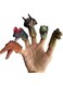 DELEE Fun Little Toys 5 Pcs Dinosaur Head Finger Puppets, Best Choice for Party Favors, Stocking Stuffers, Pinata Fillers and Goodie Bag Fillers