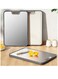 Cutting Board, Double Sided Chopping Board with Handle, Stainless Steel Cutting Block for Kitchen
