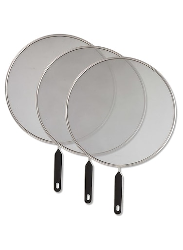 KASTWAVE Splatter Screen for Frying Pan, Grease Guards Mesh Pot Oil Cooking Cover, Skillet Lid, Black