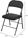 Emirates Living Foldable Multipurpose Chair – Portable & Lightweight with Soft Padded Seat   Ideal for Home, Dining, Outdoor, Camping & Fishing – Black