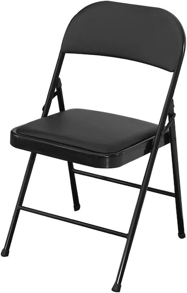 Emirates Living Foldable Multipurpose Chair – Portable & Lightweight with Soft Padded Seat   Ideal for Home, Dining, Outdoor, Camping & Fishing – Black