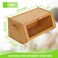 Emirates Living Bamboo Bread Box   Large Capacity Wooden Bread Storage Container with Window   Farmhouse Bread Holder for Kitchen Counter   Keeps Bread Fresh Longer