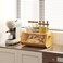 Emirates Living Bamboo Bread Box   Large Capacity Wooden Bread Storage Container with Window   Farmhouse Bread Holder for Kitchen Counter   Keeps Bread Fresh Longer