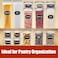Emirates Living Plastic Food Storage Containers Set with Lids   Airtight Kitchen Organizer Jars for Spices, Pulses, Snacks &amp; Dry Food &ndash; Pack of 30