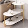 Al Nojoom Multi-Layer Round Sofa Coffee Table   Italian Light Luxury Bedside Table   Simple Modern Small Side Table for Living Room, Bedroom &amp; Home Furniture D&eacute;cor