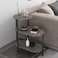 Al Nojoom Light Luxury Sofa Side Table   3-Tier Creative Wrought Iron Coffee/Corner Table for Living Room   Modern Side Table with Multi-Layer Storage Shelves