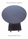 Al Nojoom Modern Round Coffee Table with Metal Frame &amp; Storage Shelves   Small Sofa Side/End Table for Living Room &amp; Bedroom Corner Cabinet &ndash; Gray