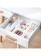Chris.W Clear Plastic Drawer Organizer Tray for Vanity Cabinet, Set of 5 Storage Tray for Makeup, Kitchen Utensils, Jewelries, Medicine, Pens, and Gadgets