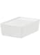 Digital Shoppy Rectangular Box with Lid, White, 18x26x8 cm (7x10 x3)