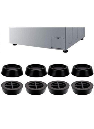 HSZJsto 8PCS Washer Dryer Stabilizer Pads Antivibration and Anti-Walk Pads - Anti Vibrant Pad- Excludes Walking Feet Reduces Vibration as Washing Machine Mat Pan Tray Stand Stabilizer Pedestal