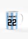 Designer Printed Coffee Mug with Heavy Duty Handle 11oz Ceramic Personalised Gift Mugs Cup [Microwave Safe &amp; Dishwasher Proof] -Football Team - Argentina Player Name - L.Martinez