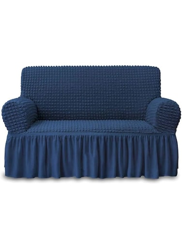 Joyzzz Sofa Cover, 1 Piece Universal Sofa Slipcover, Couch Cover Chair Furniture Protector Cover, Washable High Elastic Durable Seersucker Fabric with Skirt Country Style(140-180cm)