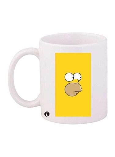 Simpsons Printed Coffee Mug White/Yellow