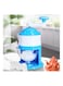 Capacity Plastic Manual Ice Shaver Machine Blue/White