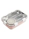 BrainGiggles 3-Compartment Thermal Lunchbox with Removable Inner Tray - Insulated, Leak Proof Bento Box for Kids-Pink