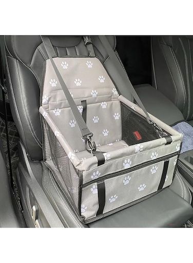 TCUOEVG Pet Dog Booster Seat, with Upgrade Support Rod, Breathable and Foldable Pet Car Basket, Pet Dog Car Portable Seat, Suitable for Small and Medium Pets