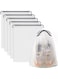 Clear shoe bags for travel 6 PCS, 40 x 30cm Travel shoe bags for Packing, Waterproof Drawstring travel shoe Storage bag, Travel Essentials for Men and Women..