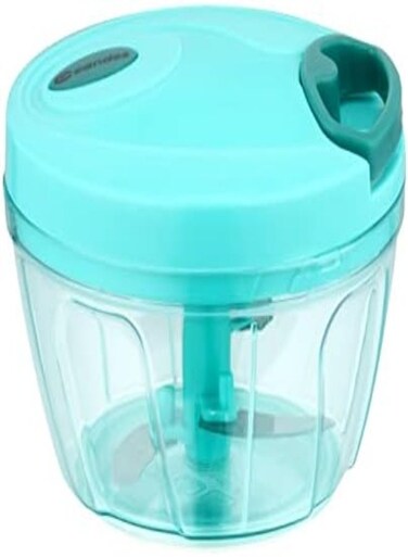 Candes Quick Hand Stainless Steel Blades, Vegetable And Fruits Chopper (Green)